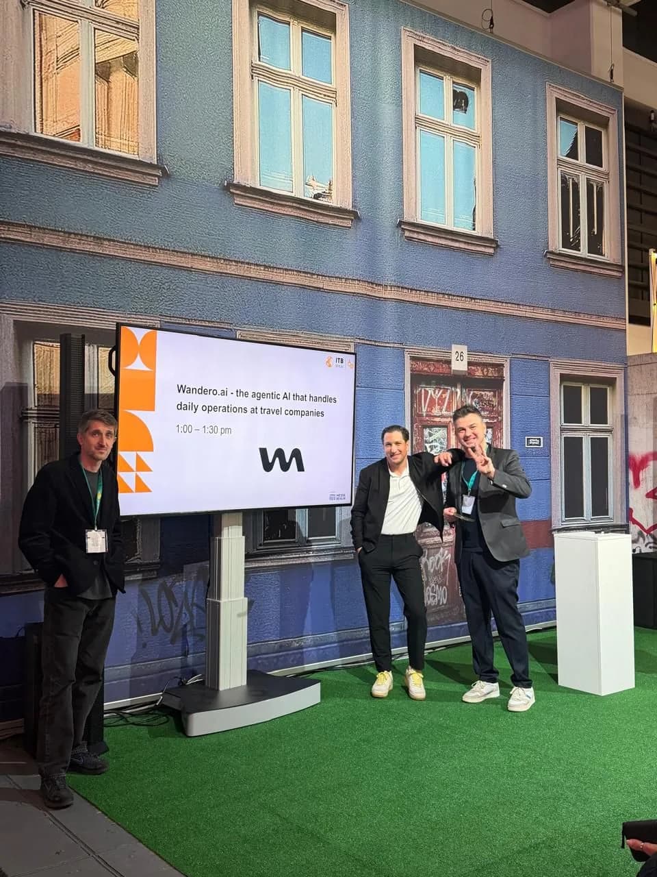 Zaal presenting on stage at ITB Berlin